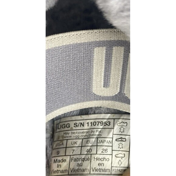 UGG Oh Yeah Slide Slippers Womens Size 9 Gray Elastic Slingback Open Toe - Picture 12 of 13